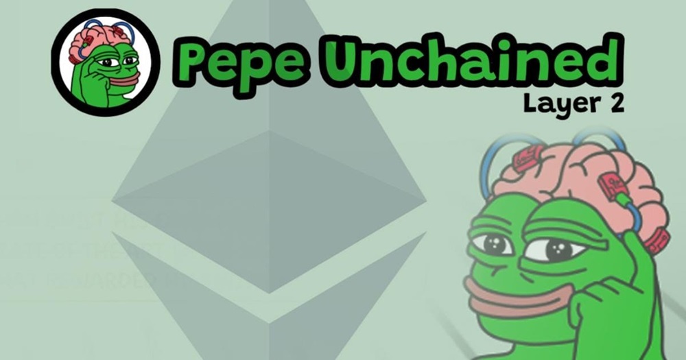 El logo del meme Pepe y una imagen de Pepe con un cerebro al aire.