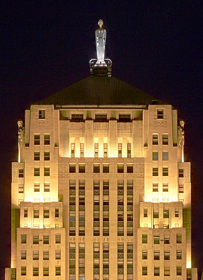 Vista nocturna del edificio principal del CBOE