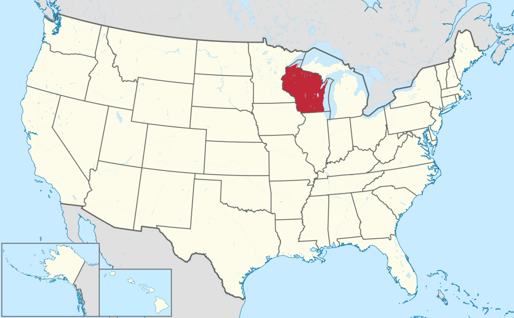 Mapa de Wisconsin